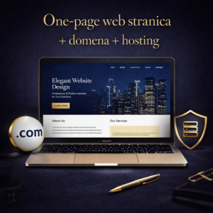 One-page web stranica + domena + hosting